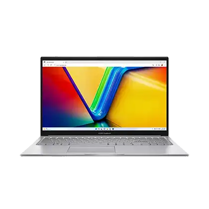نمای نزدیک از طراحی کیبورد و لولاهای Asus Vivobook 15 X1504VA برای تایپ راحتتر