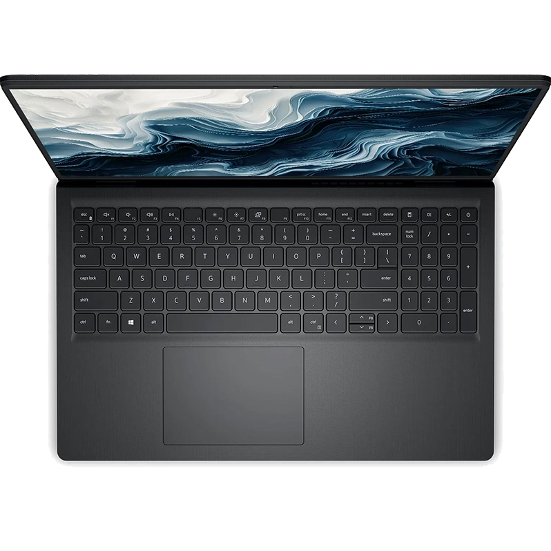نمایی از لپتاپ Dell Vostro 3520 با طراحی اداری، پردازنده نسل ۱۲ و صفحهنمایش ۱۲۰ هرتزی