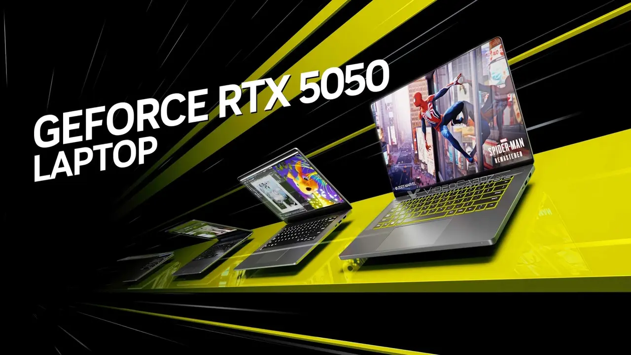 لپتاپهای گیمینگ مجهز به کارت گرافیک RTX 5050 با نمایش بازی Spider-Man