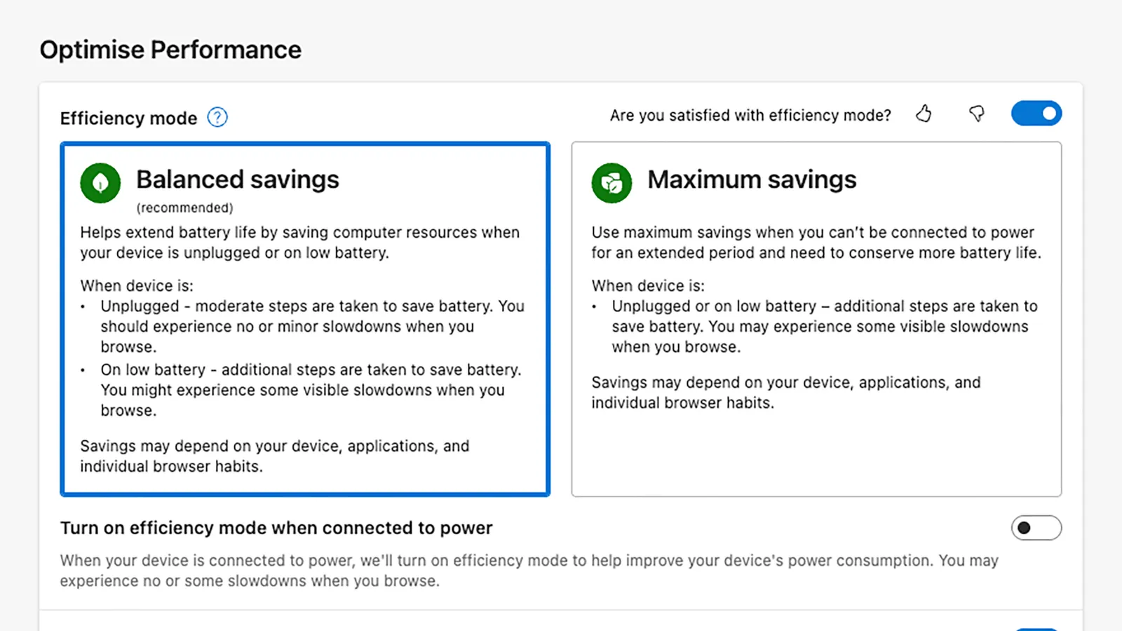 فعالسازی حالت Efficiency Mode در مرورگر Microsoft Edge