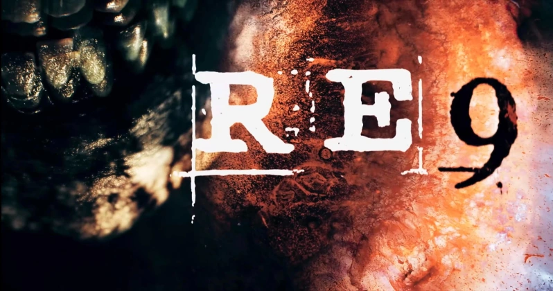 لوگوی Resident Evil 9: Requiem با پس‌زمینه‌ای تاریک و ترسناک از موجودی جهش‌یافته